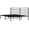 vidaXL Bed Frame Black Powder-Coated Steel Double Bed Frame