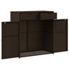 vidaXL Garden Storage Cabinet Brown PE rattan Large