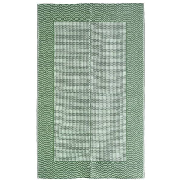 vidaXL Outdoor Rug Green Polypropylene 47.2 x 70.9 in Decorative Inlays