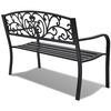 vidaXL Patio Bench 50" Cast Iron Black