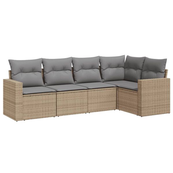 vidaXL Garden Sofa Set Beige