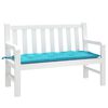 vidaXL Garden Bench Cushion Turquoise Polyester, Hollow fiber
