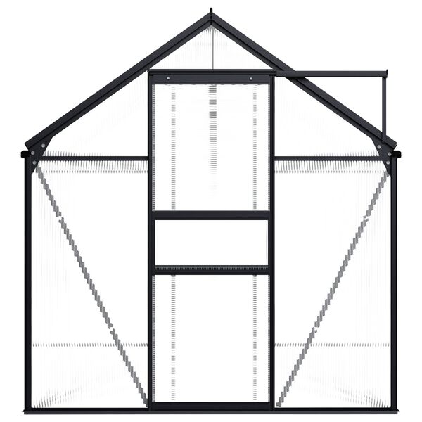 vidaXL Greenhouse Anthracite and Transparent Aluminum and Polycarbonate