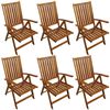 vidaXL Outdoor Dining Set Brown Solid Acacia Wood Medium Foldable