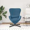 vidaXL Egg Chair Blue 24.80 x 28.74 x 35.43 in Velvet