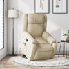 vidaXL Stand up Massage Recliner Chair Cream Fabric