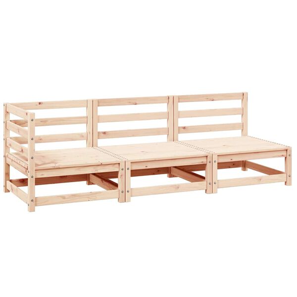 vidaXL Garden Lounge Set Brown Solid Pinewood Modular Garden Lounge Set