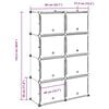 vidaXL Storage Cube Organizer Black Polypropylene Medium Modular