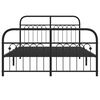 vidaXL Bed Frame Black Steel Full Bed Frame Rectangular Traditional