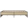 vidaXL Bed Frame Sonoma oak Engineered wood Double Durable Bed Frame
