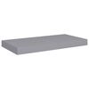 vidaXL Wall Shelf Set of 4 Gray Honeycomb MDF, Metal Medium