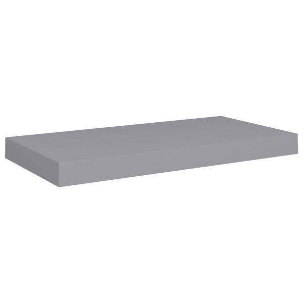 vidaXL Wall Shelf Set of 4 Gray Honeycomb MDF, Metal Medium