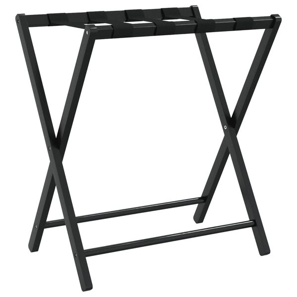 vidaXL Luggage Rack Black 27"x15"x22.8" Bamboo
