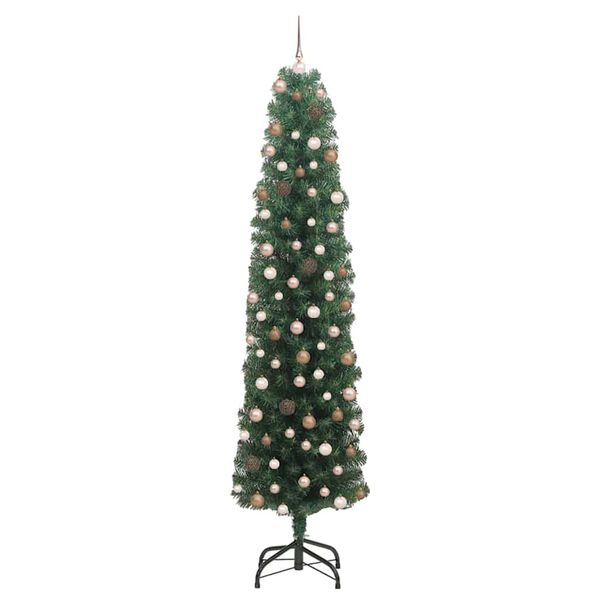 vidaXL Artificial Christmas Tree with 300 LEDs Green 82.68 in