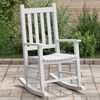 vidaXL Rocking Chair White Solid Poplar wood Small Durable
