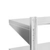 vidaXL Wall Shelf Silver Stainless Steel 39.4 x 9.3 x 23.6 in