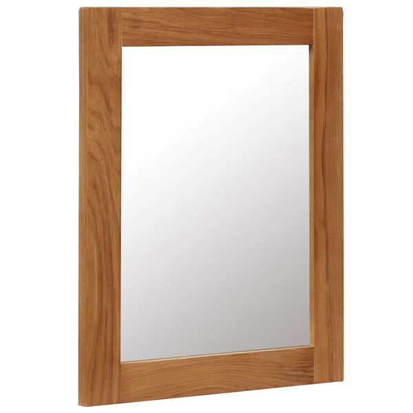 vidaXL Mirror 15.7"x19.7" Solid Oak Wood
