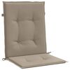 vidaXL Lowback Chair Cushion Set of 6 Taupe Oxford fabric