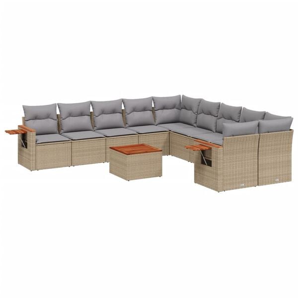 vidaXL Garden Sofa Set Beige