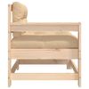 vidaXL Garden Chair Beige (Cushions), Natural Wood (Chair)