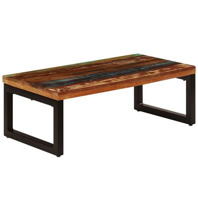 vidaXL Coffee Table 39.4"x19.7"x13.8" Solid Reclaimed Wood and Steel