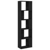vidaXL Bookcase Black oak 45 x 23.5 x 162.5 cm Engineered wood