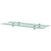 vidaXL Floating Shelf Set of 2 Clear Tempered safety glass, Zinc alloy