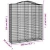 vidaXL Gabion Basket Set of 8 Silver Galvanized Iron Large Durable