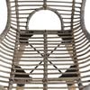 vidaXL Dining Chair Set of 4 Brown Natural rattan, Wood Standard