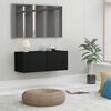 vidaXL TV Cabinet Black 31.5x11.8x11.8" Engineered Wood