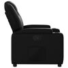 vidaXL Recliner Chair Black Faux leather Standard Adjustable Footrests