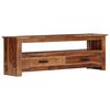 vidaXL TV Cabinet Natural Solid Acacia Wood, Engineered Wood 46.5 in