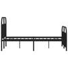 vidaXL Bed Frame Black Powder-Coated Steel 47.2x78.7in Bed Frame