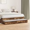 vidaXL Bed Drawers Smoked Oak 53.15 x 14.37 x 6.50 in Engineered Wood
