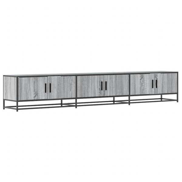 vidaXL TV Cabinet Grey Sonoma Engineered wood, metal Large TV Cabinet