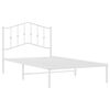 vidaXL Bed Frame White Steel Single Bed Frame Rectangular Modern