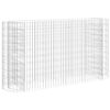 vidaXL Gabion Raised Bed Silver Galvanized iron Large Heavy Duty