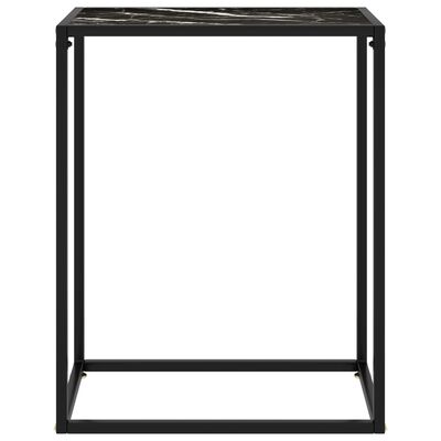 vidaXL Console Table Black 23.6"x13.8"x29.5" Tempered Glass