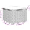 vidaXL Garden Stool Grey Poly Rattan Standard UV-resistant materials