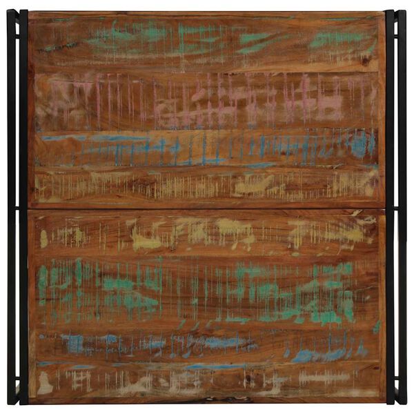 vidaXL Coffee Table Multicolor Solid reclaimed wood, powder-coated steel