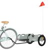 vidaXL Bike Trailer Grey Oxford Fabric and Iron