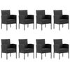 vidaXL Dining Set Black