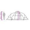 vidaXL Family Tent Dome 9-Person Orange Waterproof