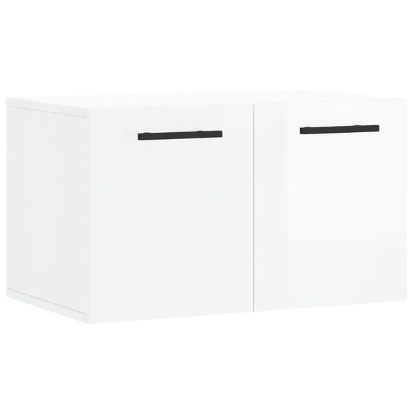 vidaXL Wall Cabinet High gloss white Engineered wood Medium Wall Cabinet