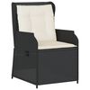vidaXL Patio Lounge Set Black, Cream White PE Rattan 6 Piece