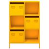 vidaXL Highboard Mustard Yellow Cold-rolled Steel 26.8 x 15.4 x 40.7 in