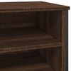 vidaXL Shoe Cabinet Brown Oak Engineered Wood, Metal Medium Shoe Cabinet
