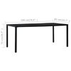 vidaXL Outdoor Table Black E-coated and powder-coated steel