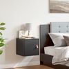 vidaXL Wall Cabinet Black Solid pine wood 12.4x11.8x11.8 in Wall Cabinet