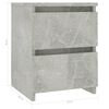 vidaXL Bedside Cabinet Set of 2 Concrete Grey Engineered Wood Small